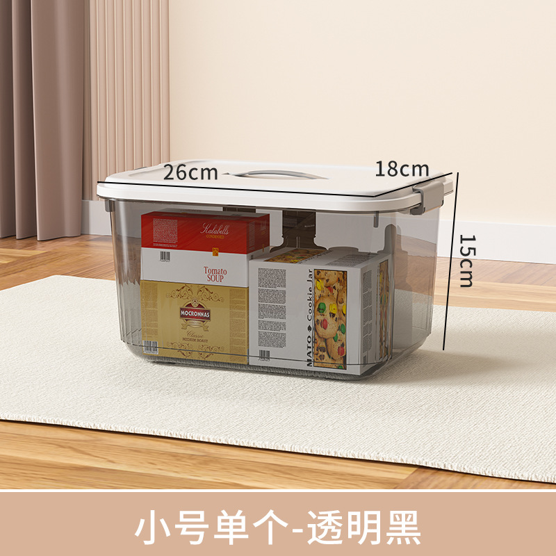 Transparent Storage Box Storage Box Plastic Box with Lid Portable Storage Box Large and Small Size Clothes Storage Box Finishing Box