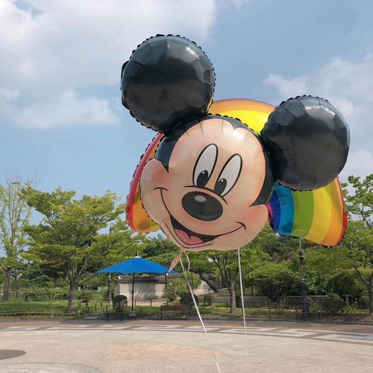 ins小红书卡通米奇米妮头铝膜气球 周岁生日派对场景布置拍照道具