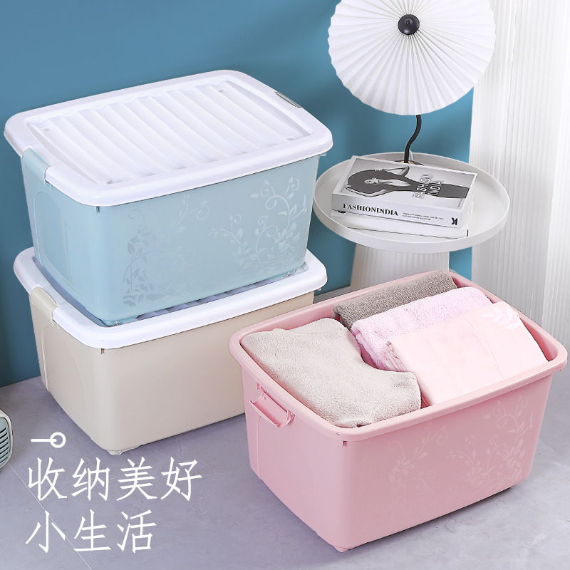 Large Size Storage Box Plastic Large Size Clothes Quilt Toy Storage Box Thickened Snack Storage Box Storage Box