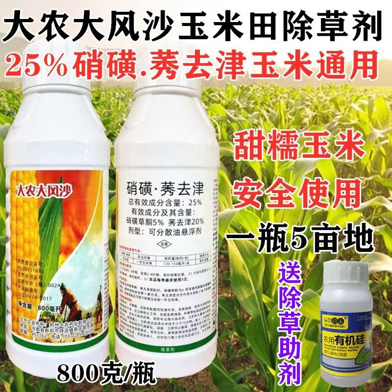 大农大风沙玉米除草剂硝磺莠去津硝磺草酮甜玉米糯玉米除草老牌子