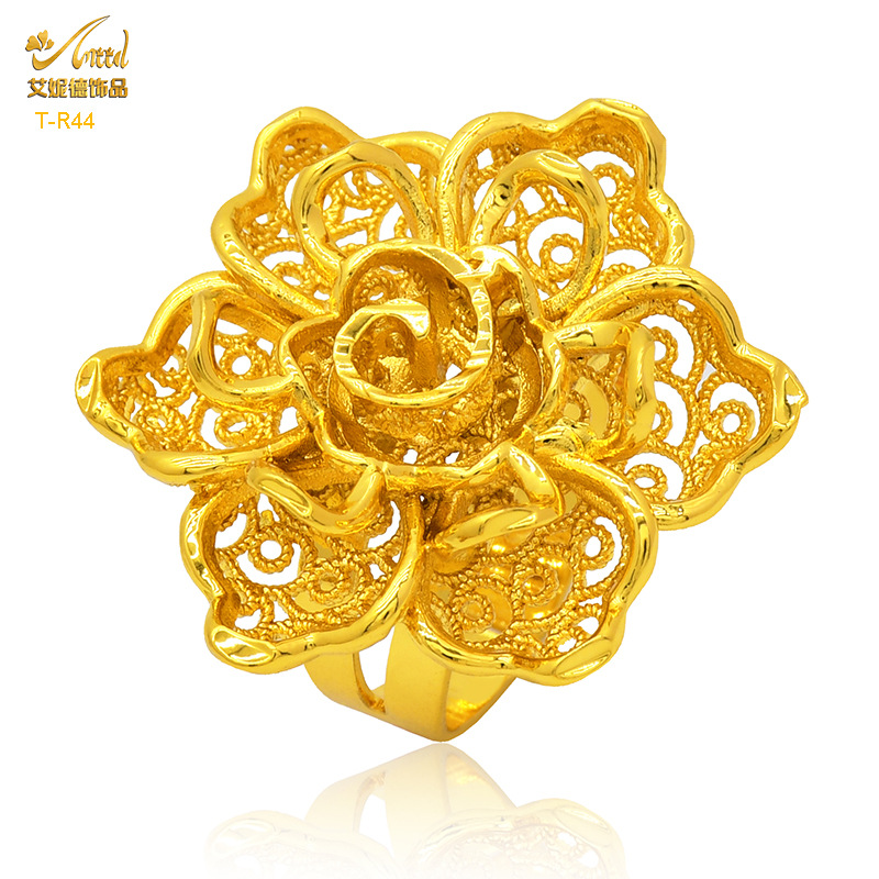 Ainide Gold-Plated Jewelry Brass Gold-Plated Ring Open Ring Non-Fading Small Commodity Hot Sale Factory Wholesale