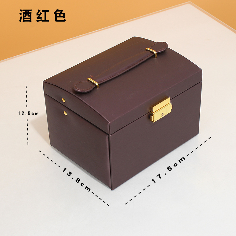 SOURCE Factory in Stock Wholesale Jewelry Box Ring Necklace Ear Stud Watch Bangle Storage Box Portable Jewelry Box