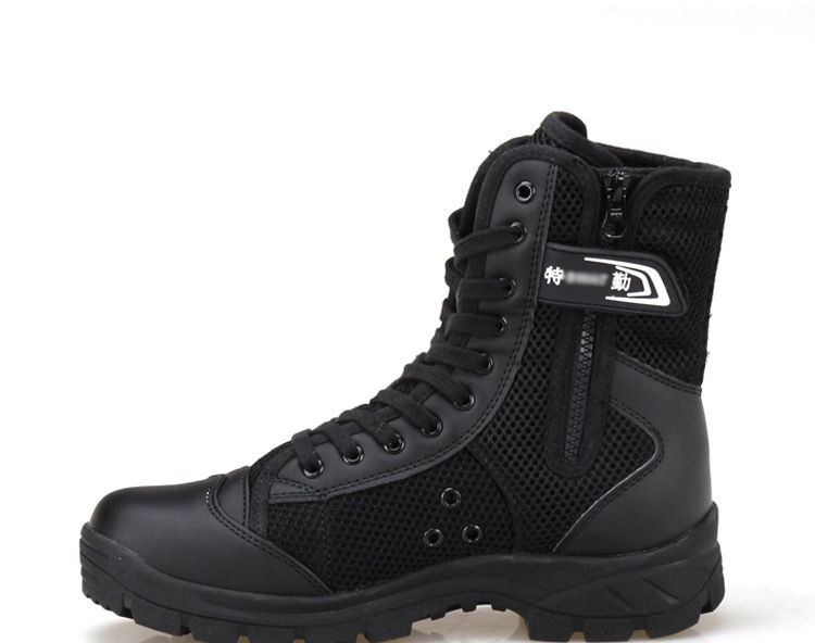 批发透气09特勤作训靴男士高帮军迷作战靴户外训练靴安保配发靴