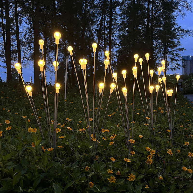 新款led弹簧不锈钢萤火虫地插灯户外景区装饰氛围灯萤火虫景观灯
