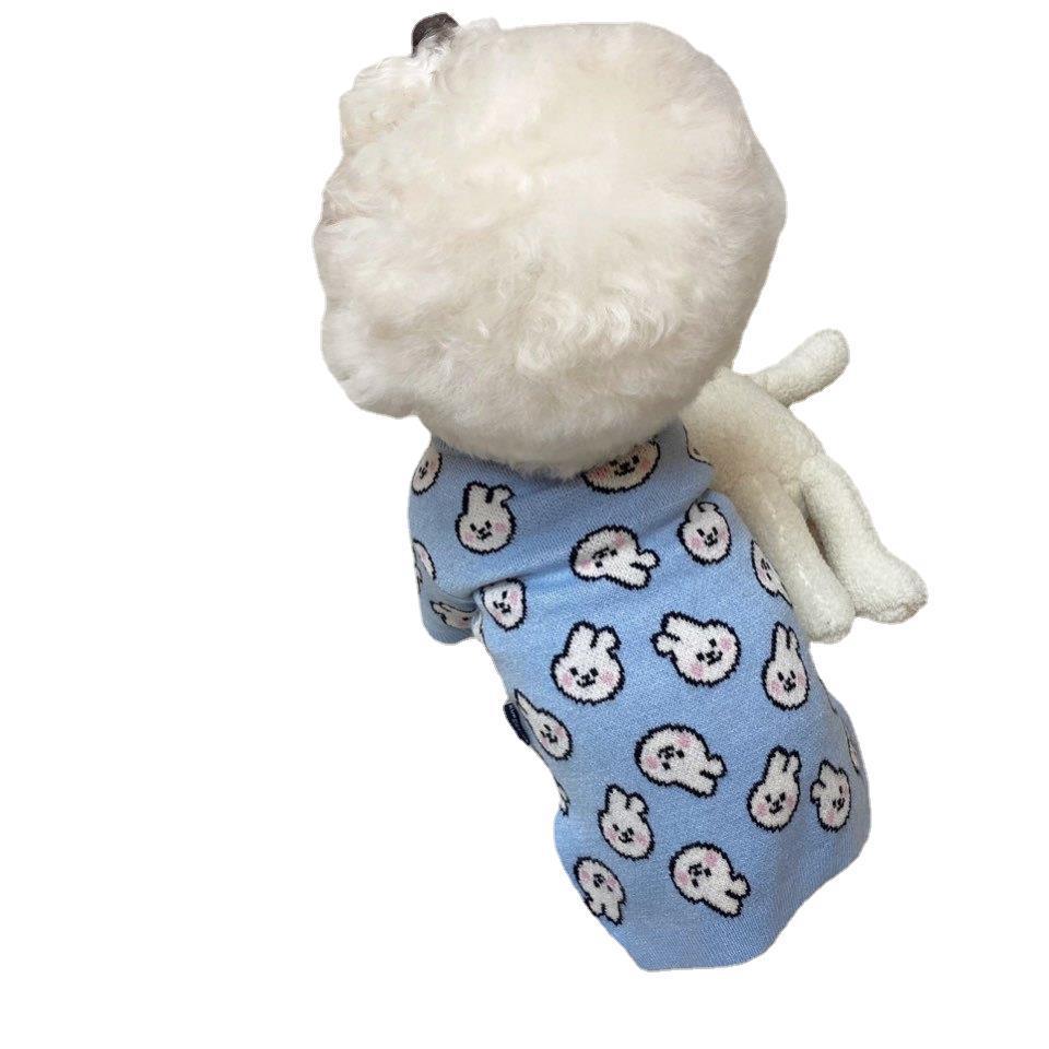 New Spring and Autumn Dog Clothes Rabbit Sweater Small Puppies Teddy Bichon Pomeranian Cat Cat Pet Clothing