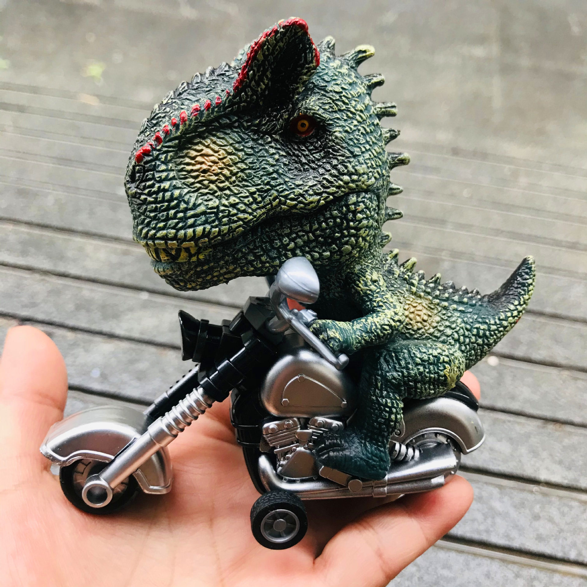 包邮跨境恐龙模型惯性摩托车玩具抖音网红同款男孩玩具车汽车批发