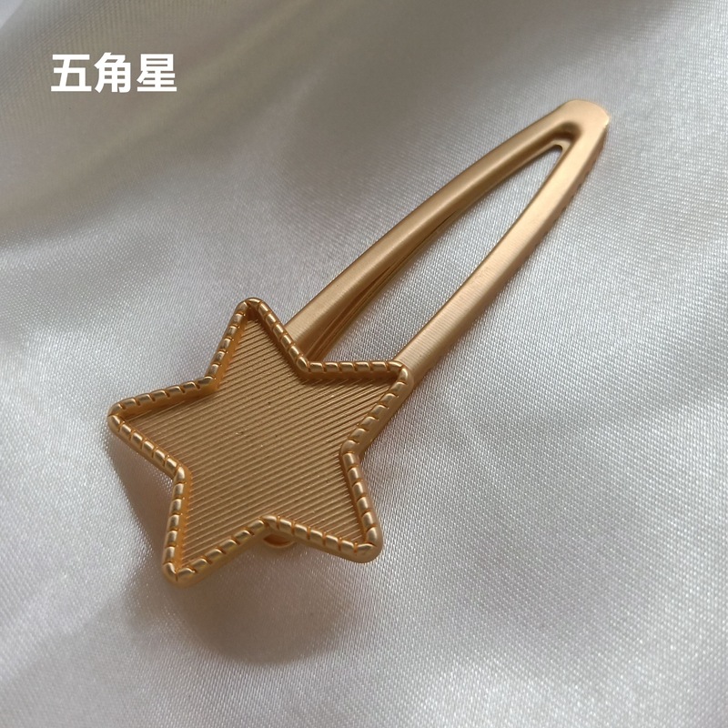 Spot Love Star Flower Smiley Face Leather Groove DIY Hair Accessories Hairpin Hair Band Leather Material Base Support