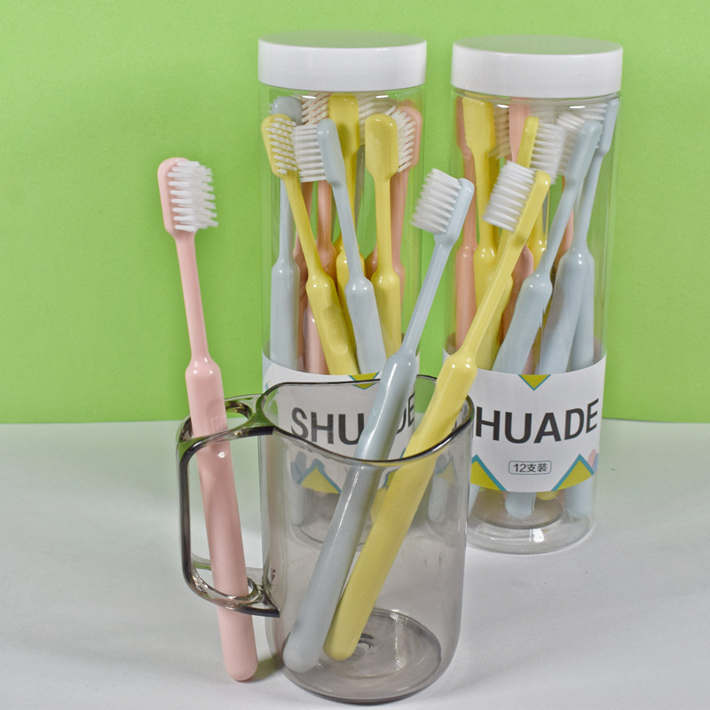 Candy Color Toothbrush Soft Bristle Home Family Pack Adult Couple Daily Necessities Daily Necessities Small Head Toothbrush Wholesale