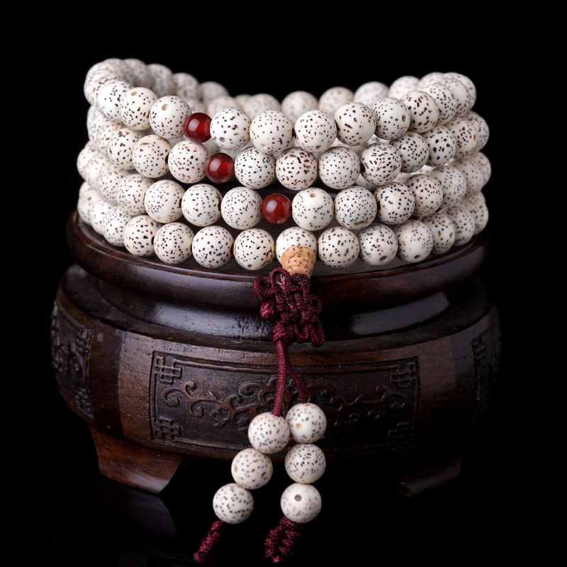 星月菩提籽 佛珠手链 8mm 9mm 10mm念珠 108颗 原色星月佛珠 菩提