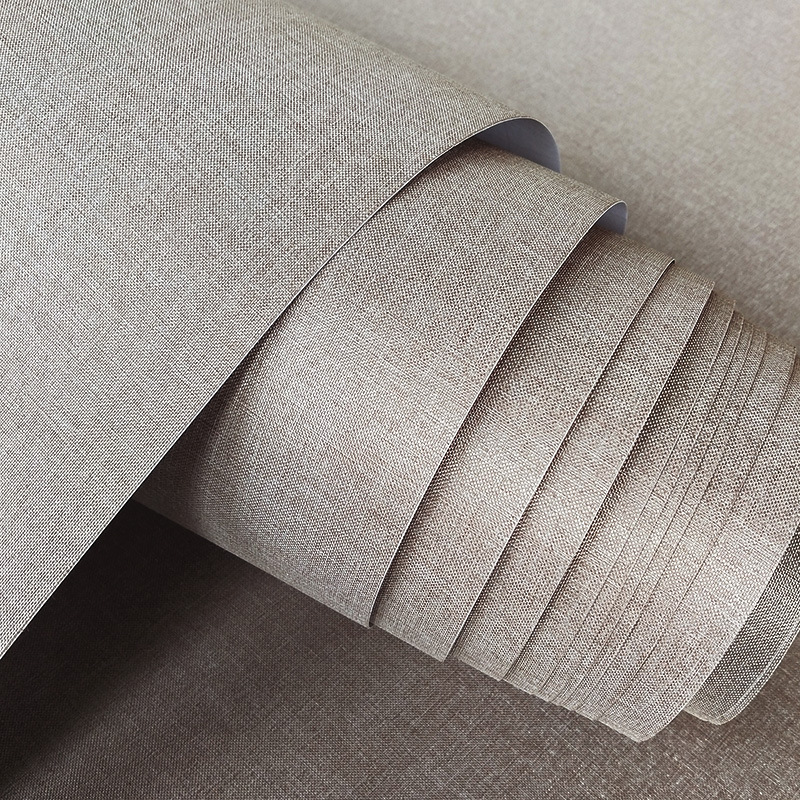 亚麻墙布自粘客厅卧室宿舍简约现代壁布纯色墙贴书房防水墙纸加厚