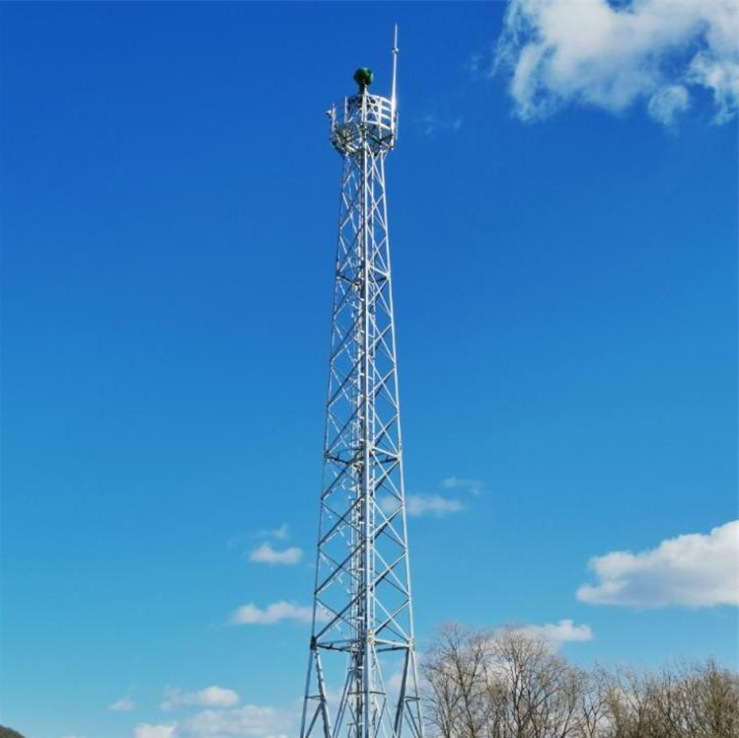 测风塔 四边形桁架结构测风塔,单根钢管,三角形桁架测风塔