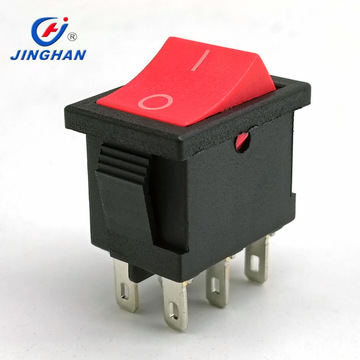 晶瀚 jinghan 6p细脚船型开关 汽油发电机配件开关 kcd2-202