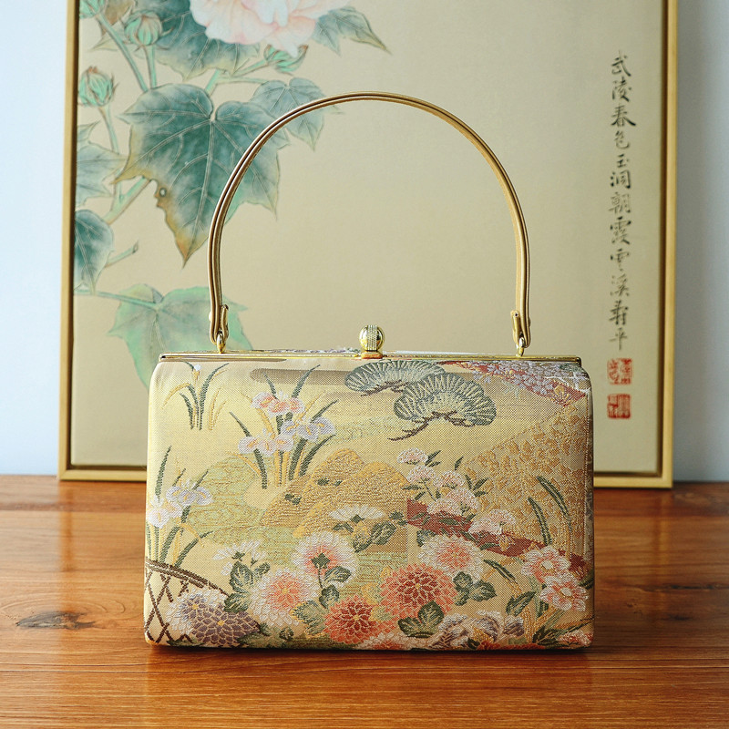 中国风复古唐锦包西阵织包旗袍包汉服包包手提包女小方包批发加工