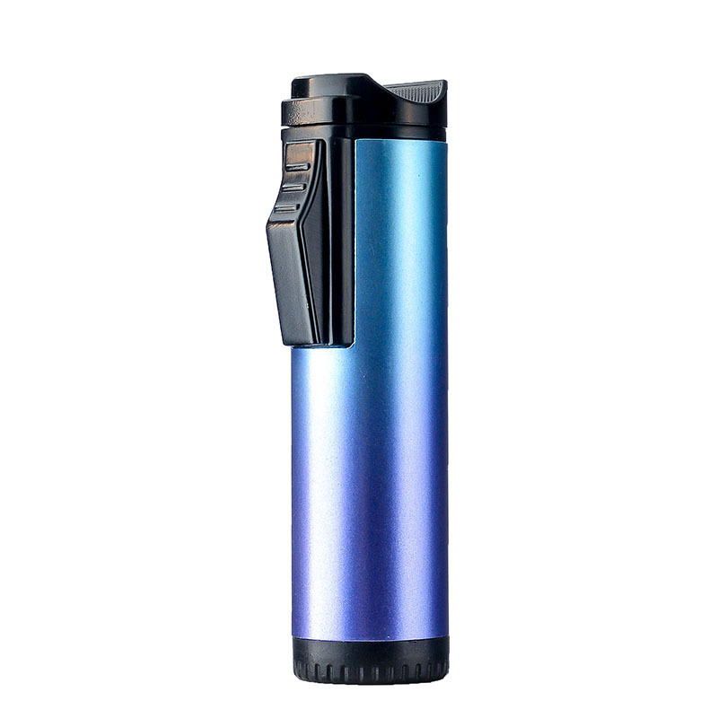 Personalized Gradient Color Metal Lighter Manufacturers Adjustable Fire Inflatable Wenzhou Direct Punching Windproof Lighter Hot Sale