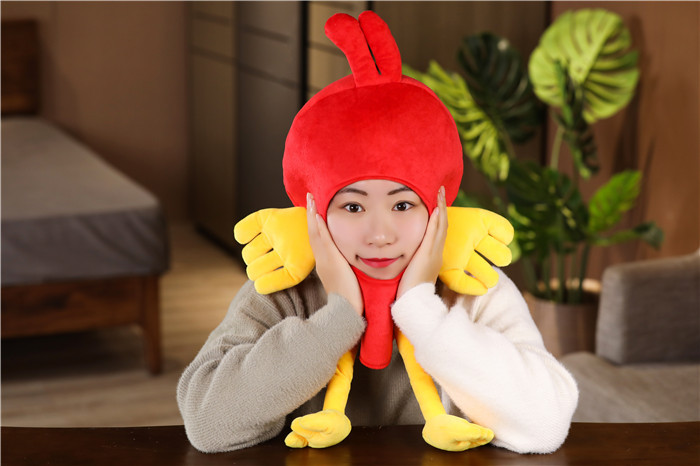 韩国ins可爱搞怪小鸡头套殷志源同款网红直播道具儿童舞台表演帽