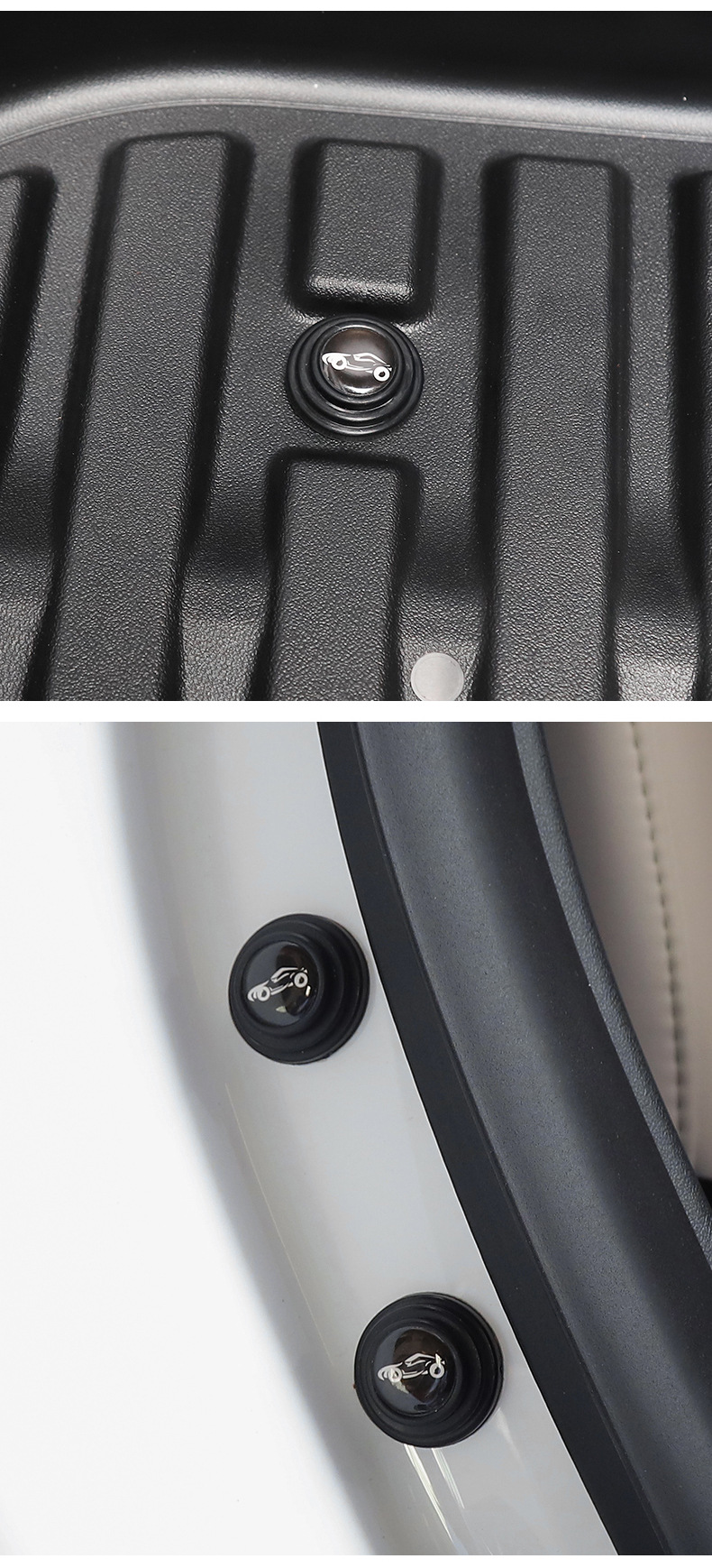 适用于特斯拉modely/3车门减震缓冲垫减少噪音防撞前后备箱贴垫子