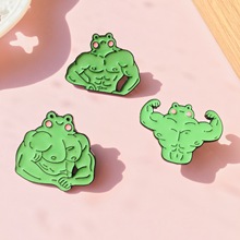 跨境新款卡通搪瓷呆萌可爱绿色小青蛙系列创意小礼物百搭滴油徽章