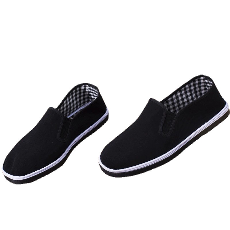 One Piece Dropshipping Old Beijing Cloth Shoes Plastic Sole Manual Stitching Black Cloth Shoes Durable Elastic Mouth Strong Sole Cloth Shoes