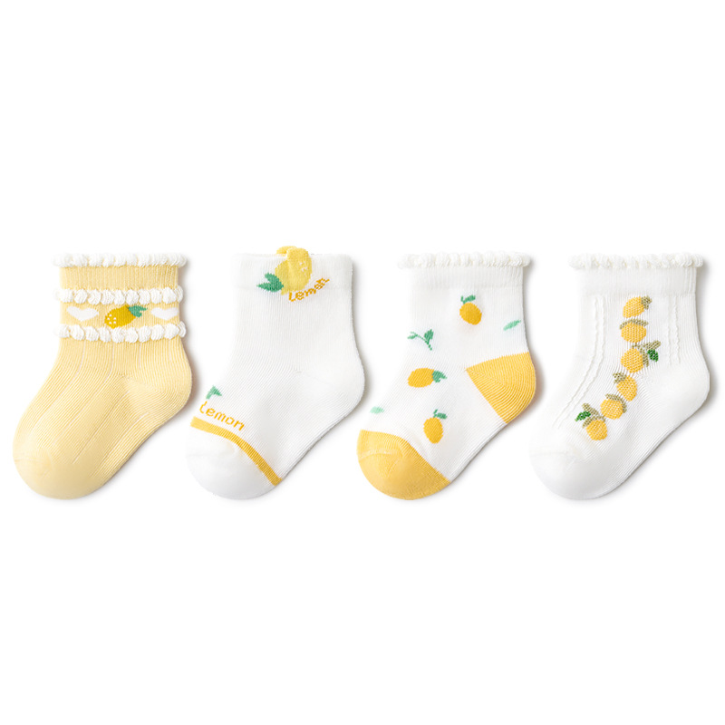 Baby & Kids Sock, 2023 Spring and Summer, Mesh Thin Short Socks - Cute Patterns