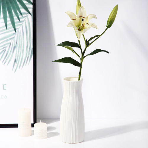Home Ins Nordic Plastic Vase Living Room Drop-Resistant Simulation Vase Decoration Creative Simple and Fresh Vase