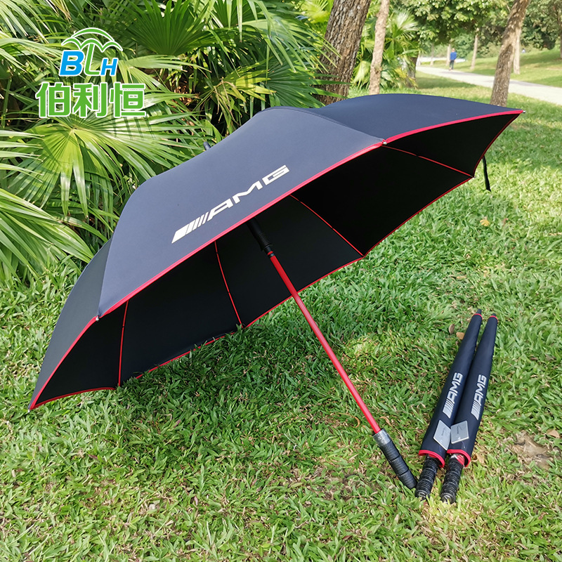 现货奔驰汽车雨伞 宾士amg长柄雨伞 适用于mercedes benz车载雨伞