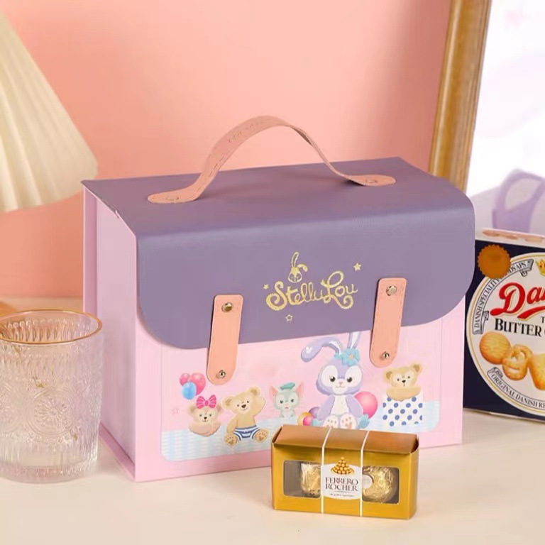 新款浮雕烫金绒布伴手礼盒轻奢手提礼物盒结婚喜糖盒糖果盒子空盒