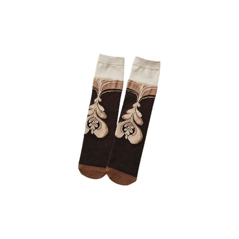 Autumn and Winter New Winter Milk Tea Series Tube Socks Sweet Cute Japanese Style Personality Trendy Socks Factory Wholesale