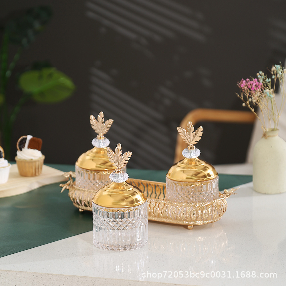 Home Tea Table Storage Tray Dessert Display Candy Box Living Room Simple Modern Light Luxury High-End Snack Tray