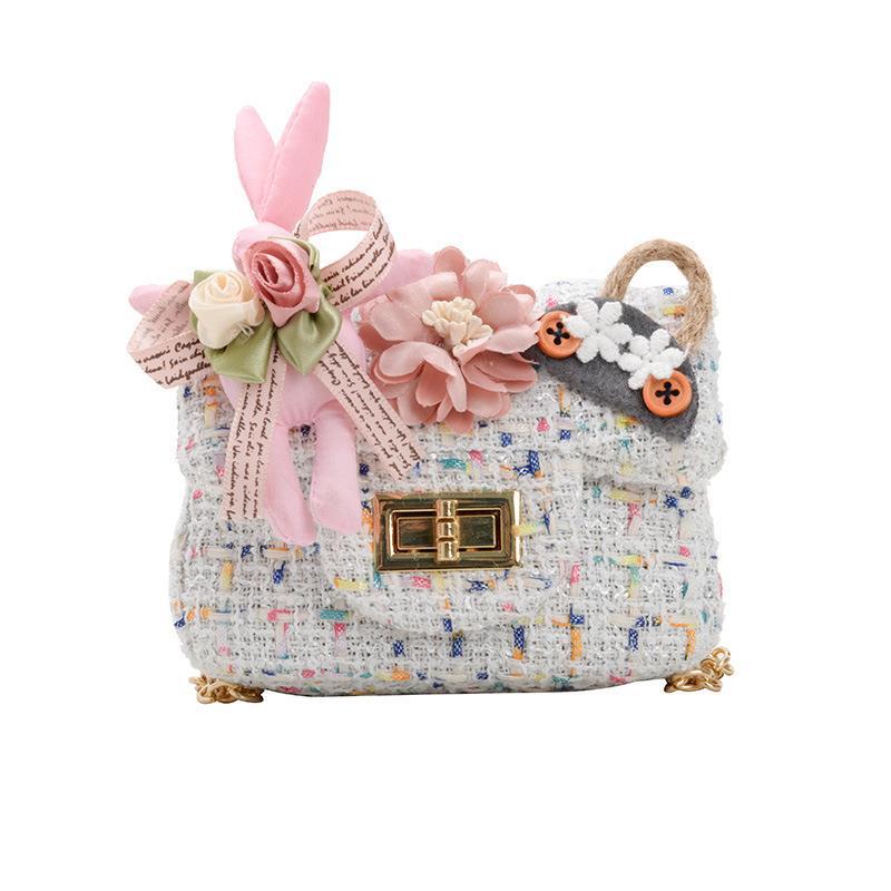 Korean Style Children's Bag Cute Princess Shoulder Bag Cartoon Bunny Flower Children's Change Girl's Crossbody Bag