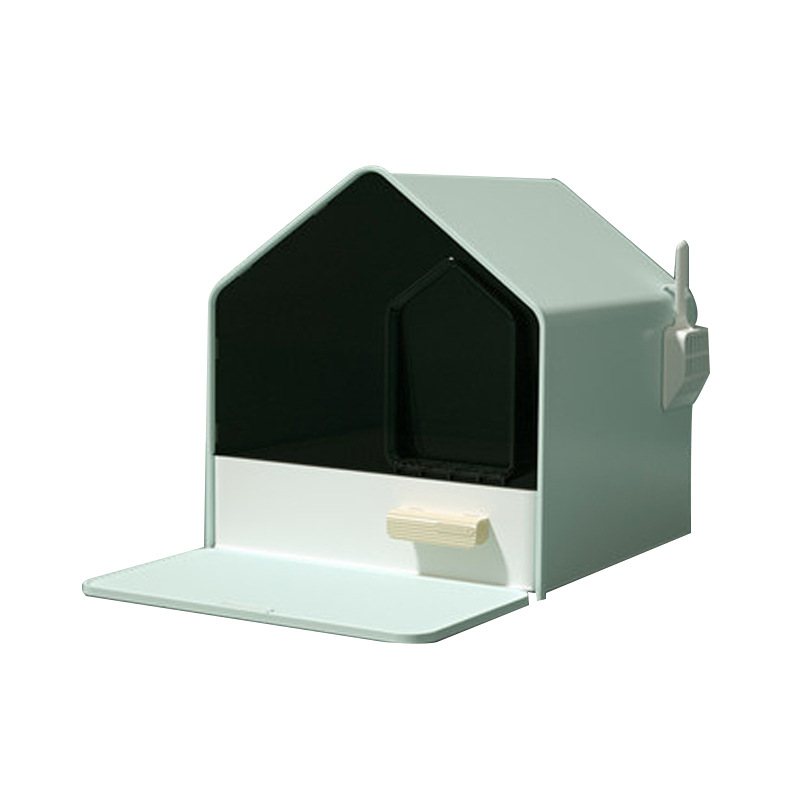 Fully Enclosed Litter Box Drawer-Type Oversized House Cat Toilet Kittens Splash Cat Poop Basin Anti-Sand Supplies
