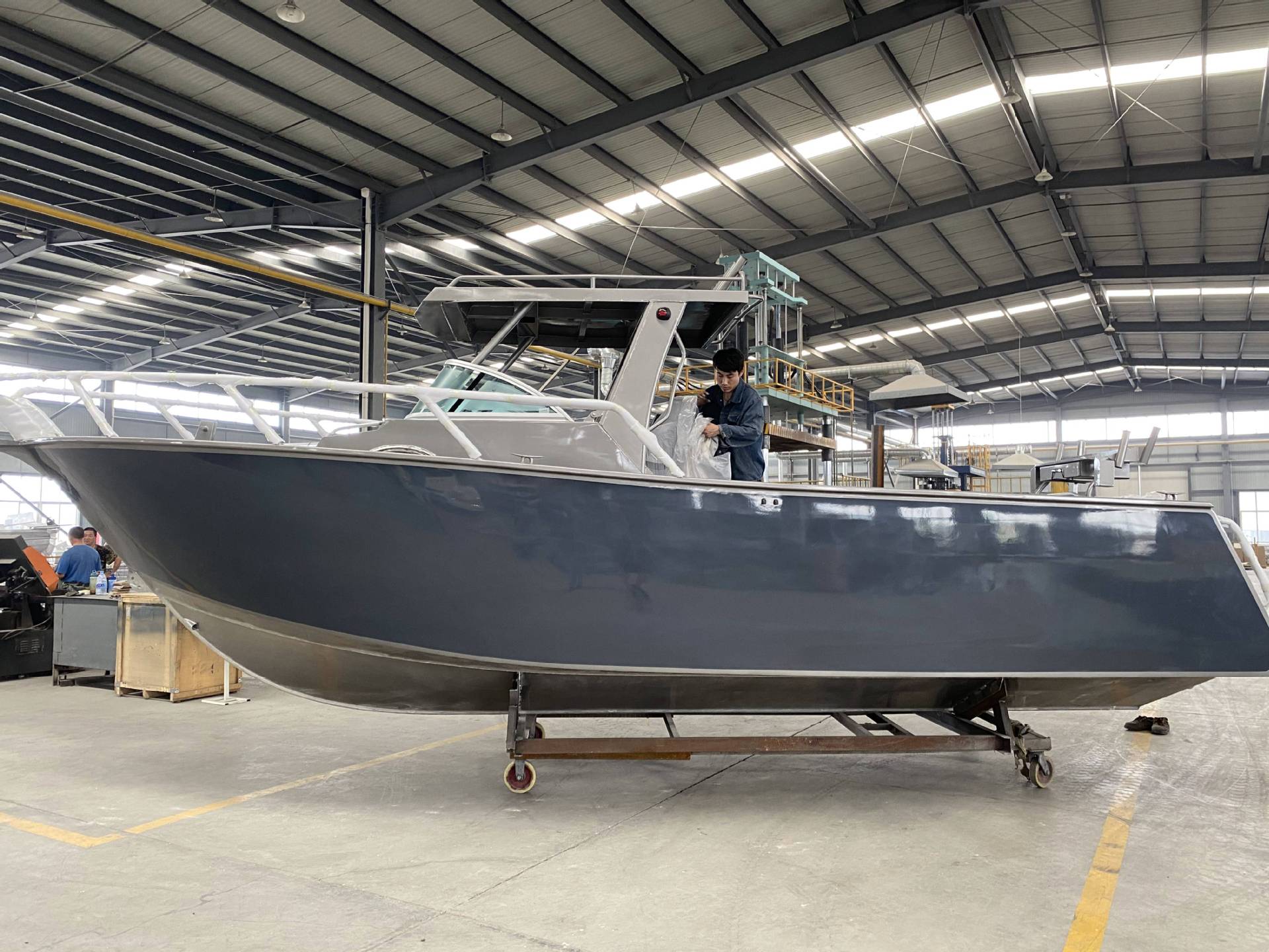 2米观光浮筒船铝合金钓鱼艇出海渔船