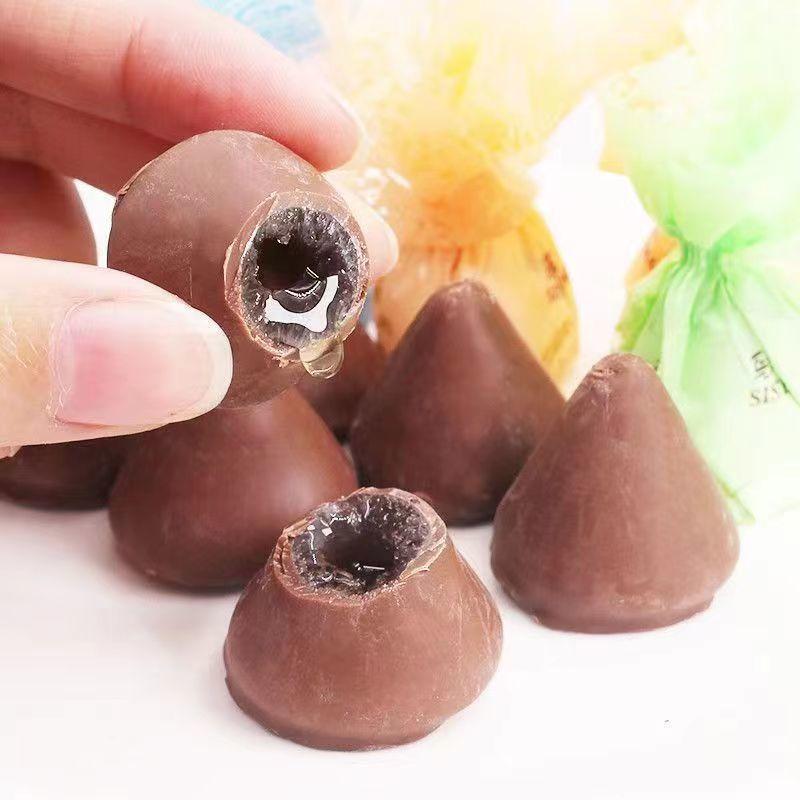 酒心巧克力国产零食糖黑巧克力代可可脂休闲零食喜糖果年货亚马逊