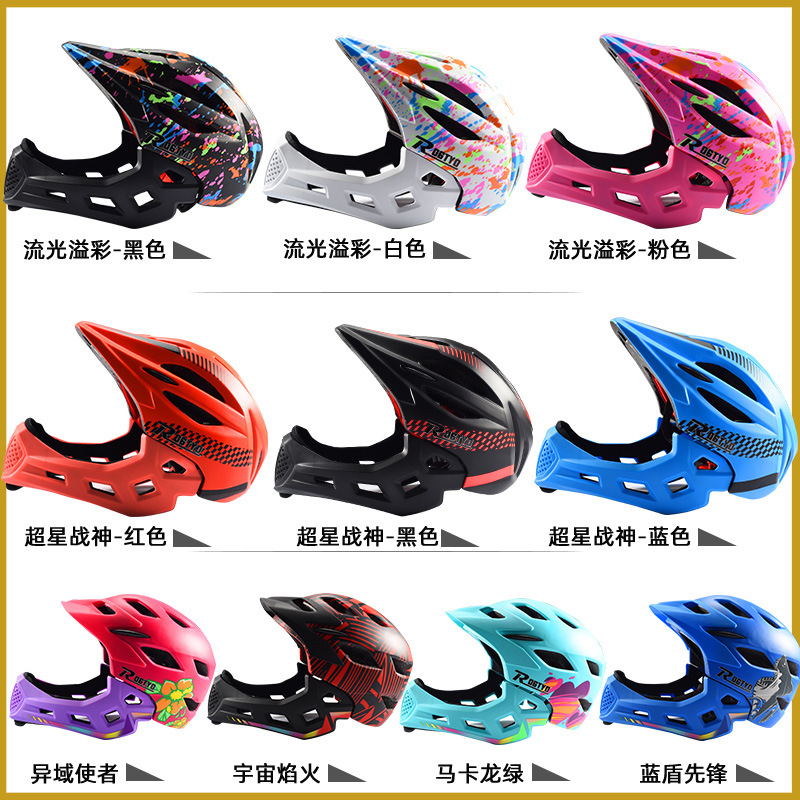 Balance Bike (for Kids) Helmet Riding Cap Full Face Helmet Sliding Step Dray the Skating Shoes Bicycle Riding Protective Gear Protective Equipment