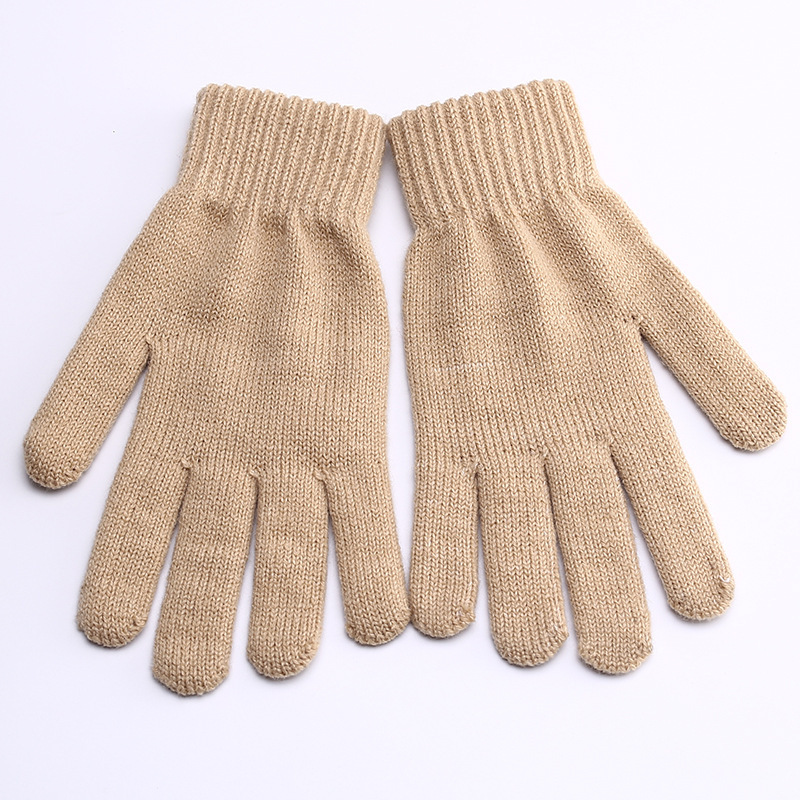 Factory in Stock Wholesale Knitted Gloves for Men and Women Cold Protection in Winter Warm Knitting Wool Gloves Autumn and Winter Cycling Gloves