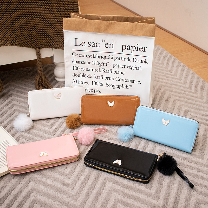 Mirror Long Wallet 2023new Purses Textured Women's Bag E-Commerce One Piece Dropshipping Korean Style Fashion Card Holder