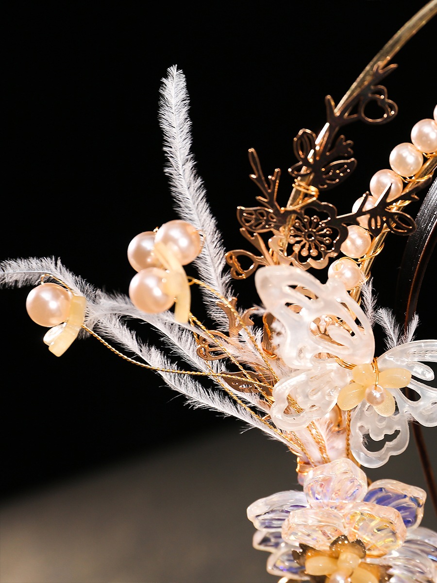 汉服头饰发冠女古风凤冠全套发饰仙气造型流苏步摇束发箍般若天成