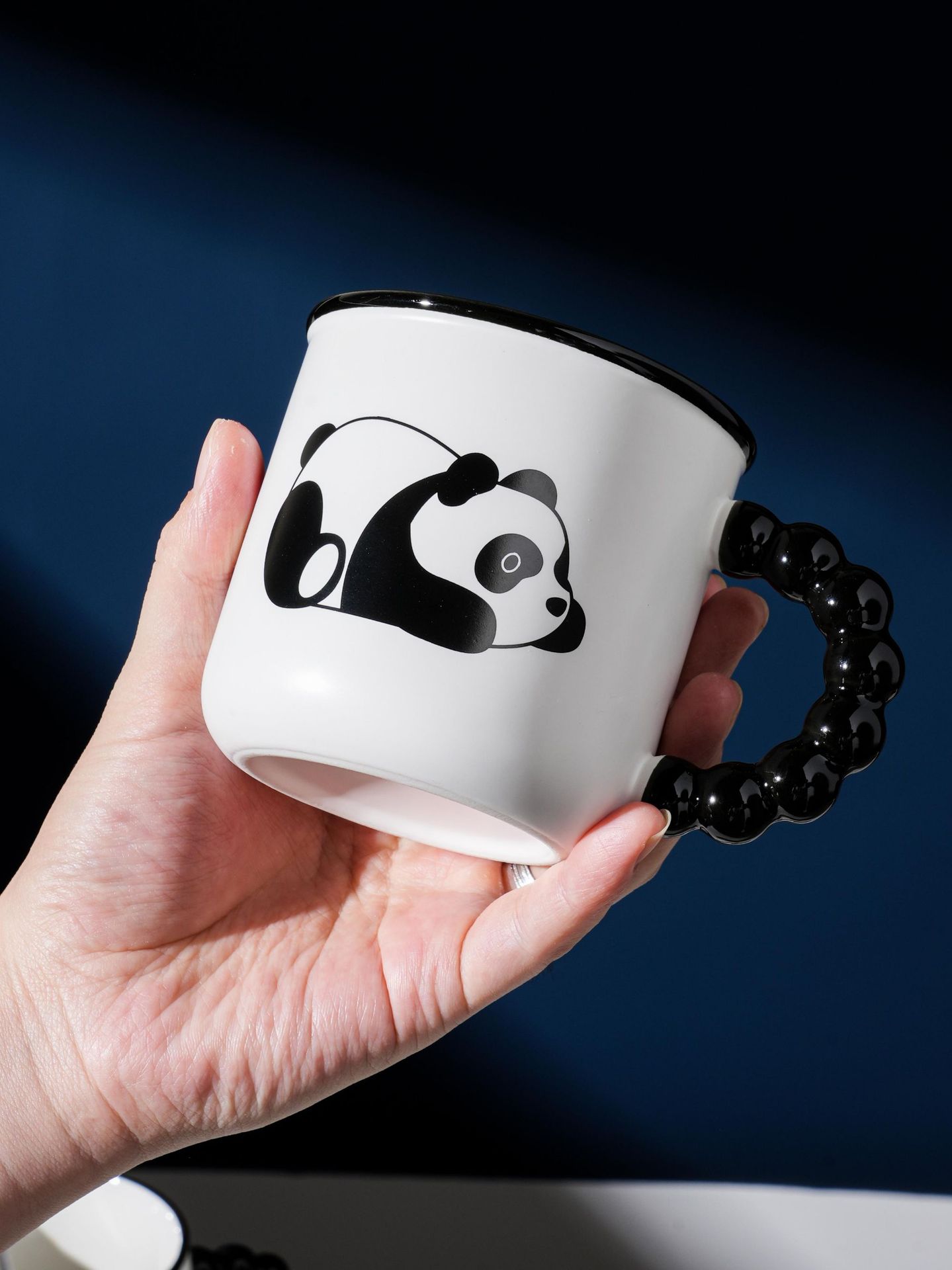 Ceramic Cup Panda Shape Cup Good-looking Mug Office Student Dormitory Drinking Coffee Cup Milk Cup