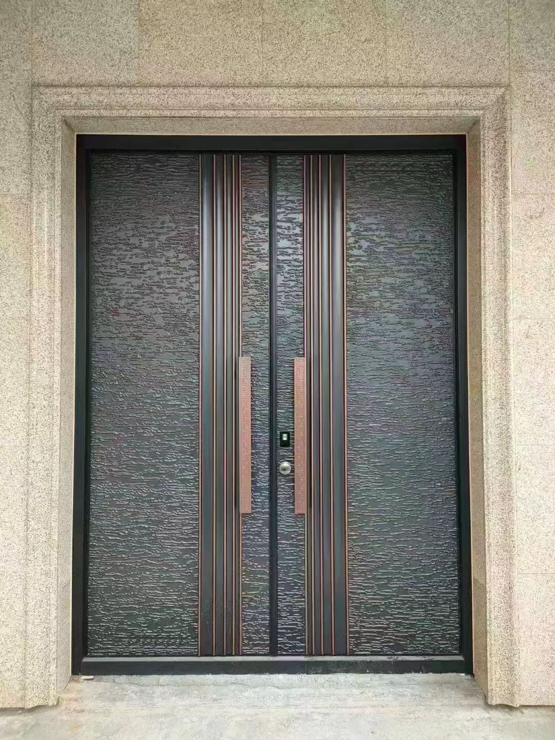 专业高端别墅小区入户门双面2个厚的真空铸铝门实力工厂锌合金门