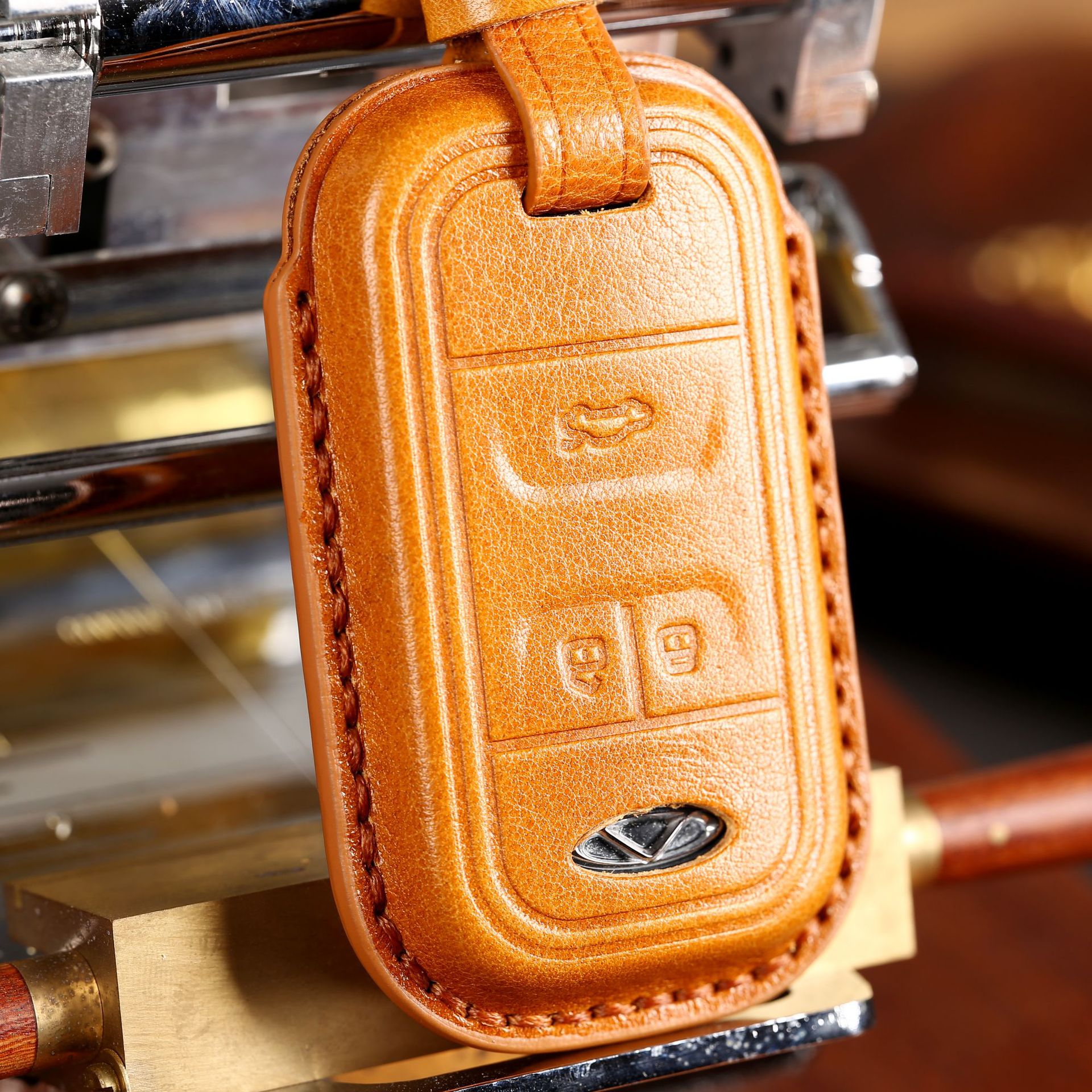 源头工厂钥匙套适用于全新瑞虎8真牛皮汽车遥控保护壳扣一件代发