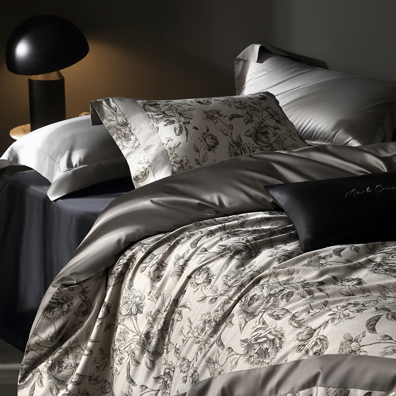 欧式宫廷风160支匹马棉四件套高艺术品被套丝滑裸睡四季用