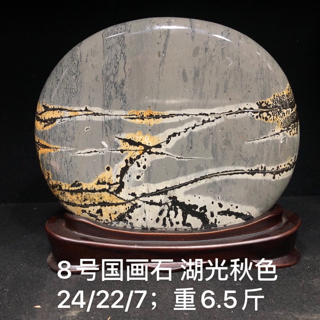 国画石摆件草花石奇石天然原石装饰客厅书房画面石精品怪石头8号