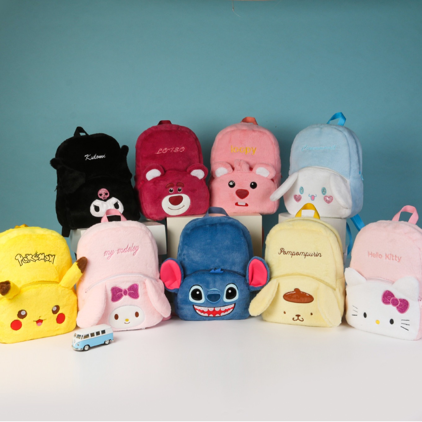 mq new classic backpack outdoor plush backpack student cartoon schoolbag