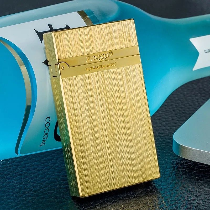 zorro朗声煤油打火机 z667纯铜钢音金属拉丝超薄高档支持刻字批发