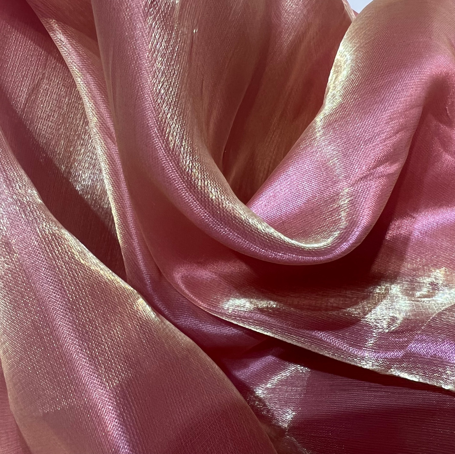 欧根纱闪光韩国纱面料汉服衬衫连衣裙背景布肥肠发圈舞台服布料