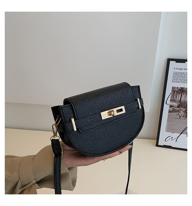 Fashion Pu Shoulder Bag 2022 Autumn and Winter Design Texture Trend Metal Small Square Bag Daily Commuter's All-Matching Crossbody Bag