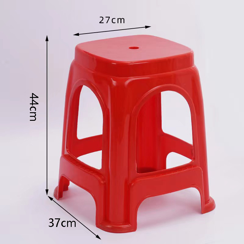 Nordic Thickened Plastic Stool Household High Stool Dining Table Chair Living Room Stacked Adult Square Stool Simple Bench Wholesale