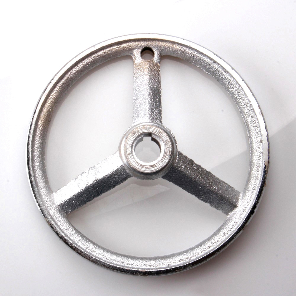 厂家供应数控机床铸铁手轮 铸铁亮铬暗铬波纹大方边圆轮缘手轮