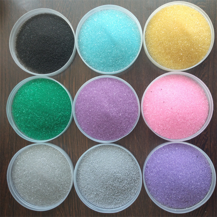 彩色透明实心染色玻璃微珠沙画沙漏用水晶珠玻璃微珠颗粒均匀