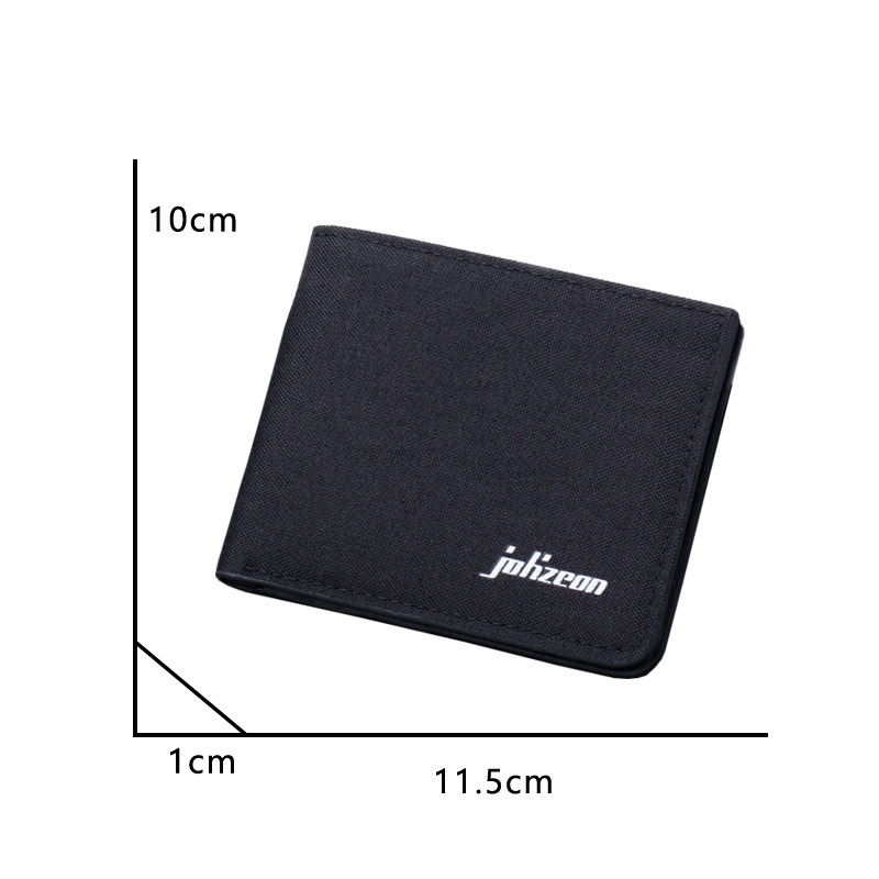 Men's Short Canvas Wallet Multiple Card Slots Can Hold Driving License Wallet Men Ultra-Thin Wallet Cross-Border E-Commerce Thin