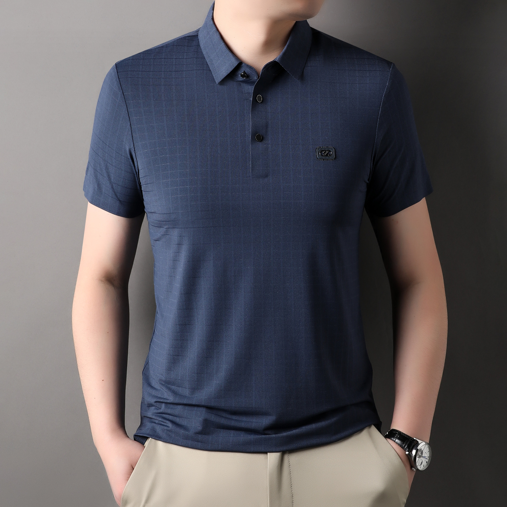 2024男士棉短袖t恤夏季新款休闲polo衫男装体恤衣半袖打底衫上衣